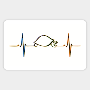 Turtle Heartbeat Line Magnet